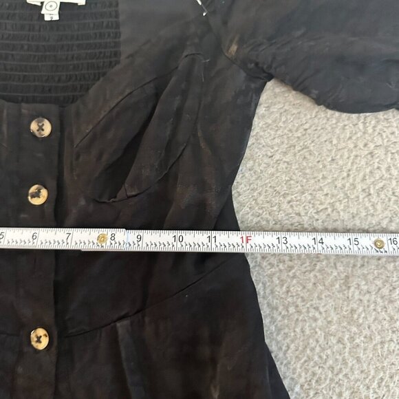 Good American Leopard Print Dress Button Front Puff Sleeve - Picture 16 of 16